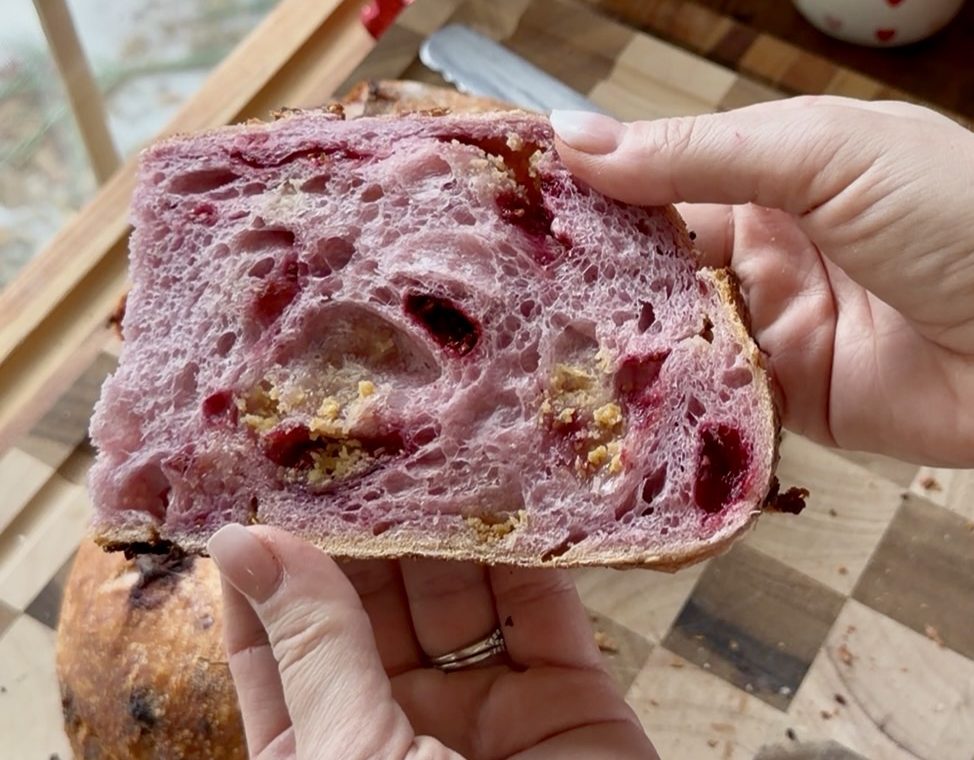 White Chocolate Raspberry Sourdough